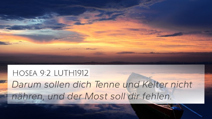 Hosea 9:2 LUTH1912 Bible Verse Image