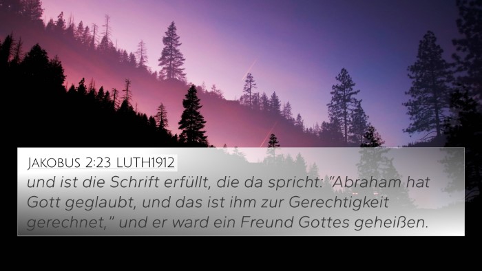 Jakobus 2:23 LUTH1912 Bible Verse Image