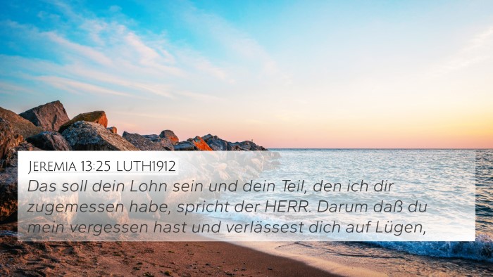 Jeremia 13:25 LUTH1912 Bible Verse Image