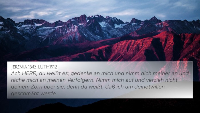 Jeremia 15:15 LUTH1912 Bible Verse Image