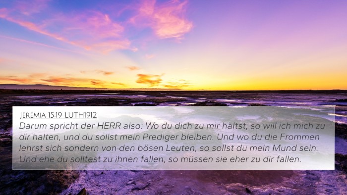 Jeremia 15:19 LUTH1912 Bible Verse Image