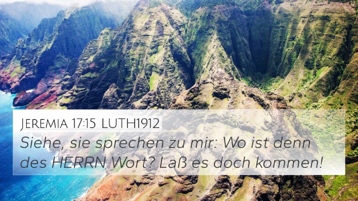 Jeremia 17:15 LUTH1912 Bible Verse Image