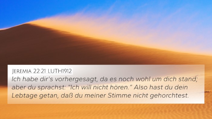 Jeremia 22:21 LUTH1912 Bible Verse Image