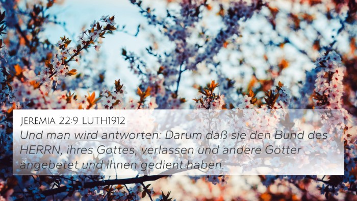 Jeremia 22:9 LUTH1912 Bible Verse Image