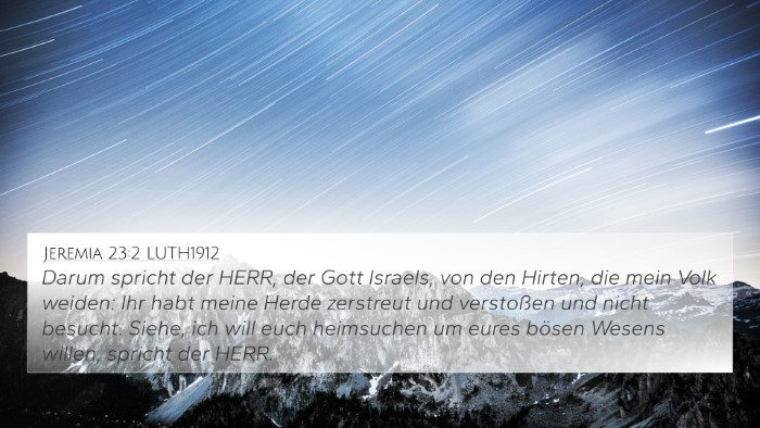 Jeremia 23:2 LUTH1912 Bible Verse Image