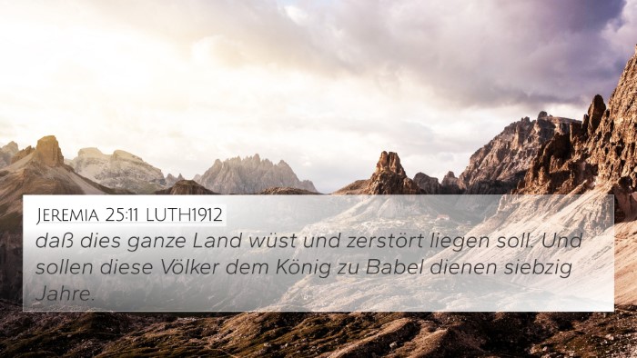 Jeremia 25:11 LUTH1912 Bible Verse Image