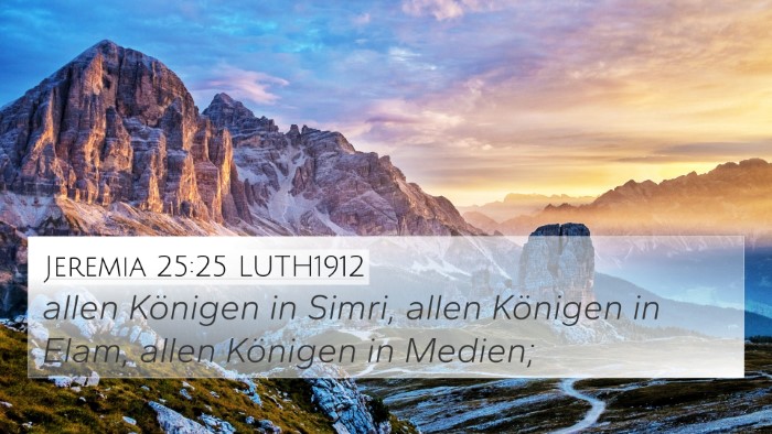 Jeremia 25:25 LUTH1912 Bible Verse Image