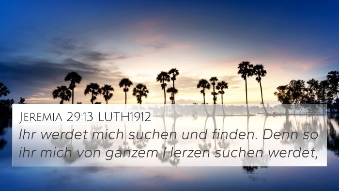 Jeremia 29:13 LUTH1912 Bible Verse Image
