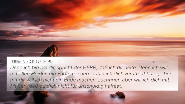 Jeremia 30:11 LUTH1912 Bible Verse Image