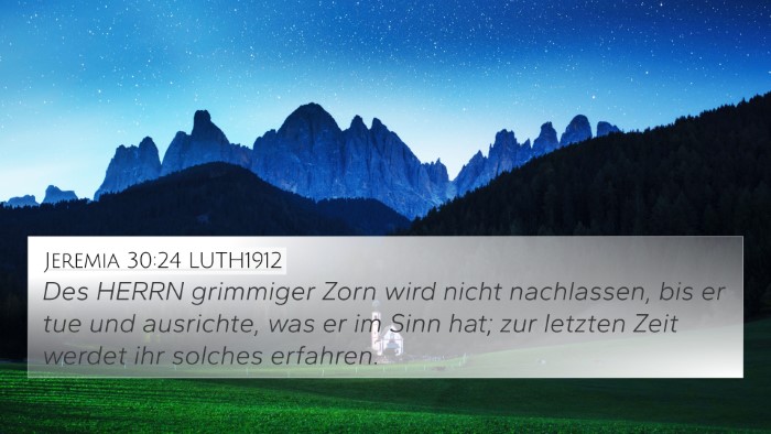 Jeremia 30:24 LUTH1912 Bible Verse Image