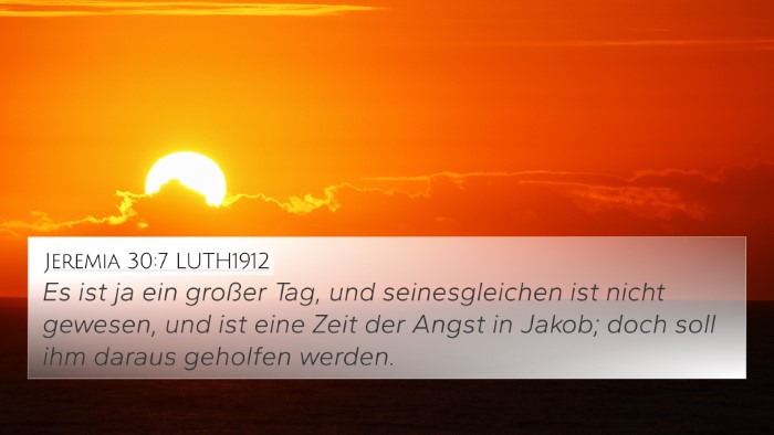 Jeremia 30:7 LUTH1912 Bible Verse Image