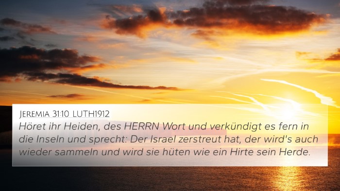 Jeremia 31:10 LUTH1912 Bible Verse Image