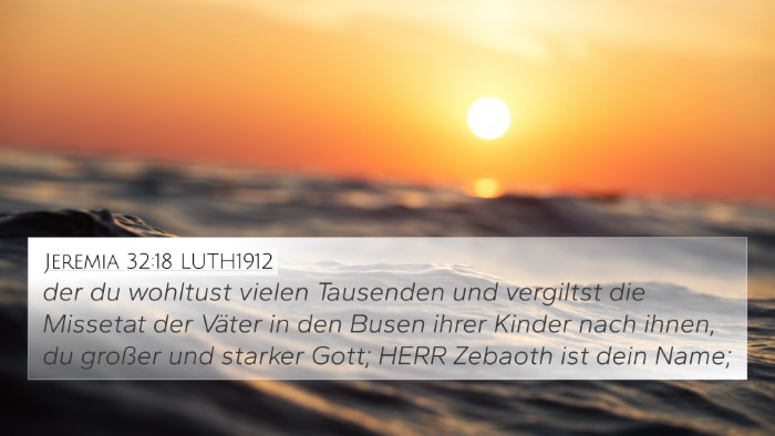 Jeremia 32:18 LUTH1912 Bible Verse Image