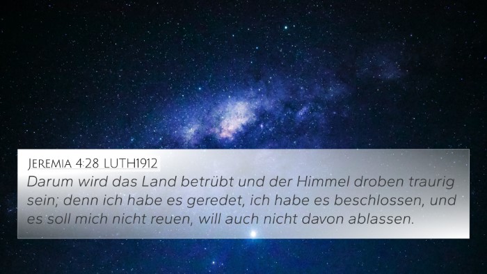Jeremia 4:28 LUTH1912 Bible Verse Image