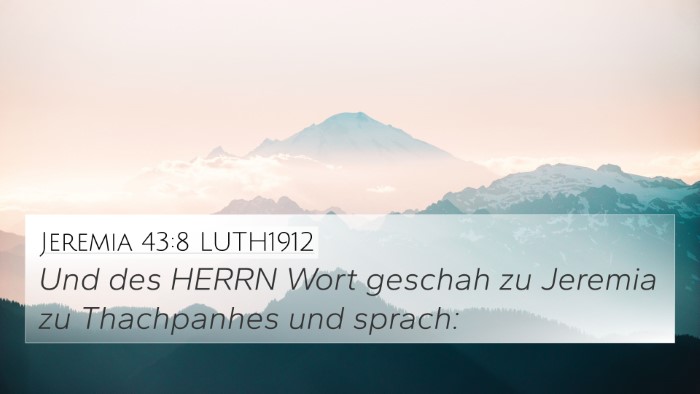 Jeremia 43:8 LUTH1912 4K Wallpaper - Und des HERRN Wort geschah zu Jeremia zu - 4K Wallpaper Bible Verse