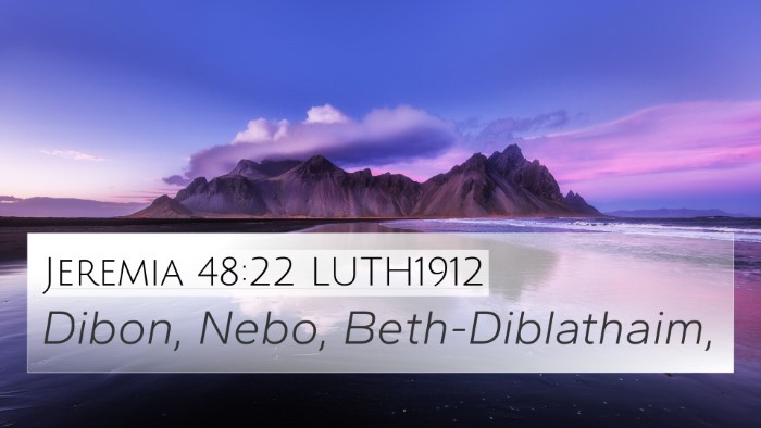 Jeremia 48:22 LUTH1912 Bible Verse Image