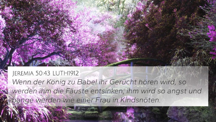 Jeremia 50:43 LUTH1912 Bible Verse Image