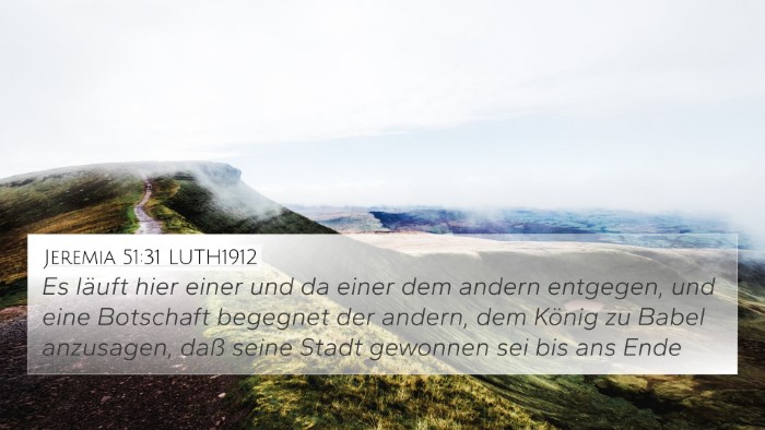 Jeremia 51:31 LUTH1912 Bible Verse Image