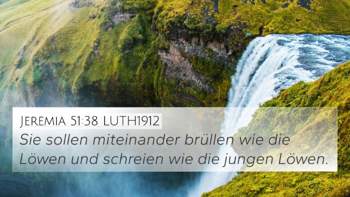 Jeremia 51:38 LUTH1912 Bible Verse Image