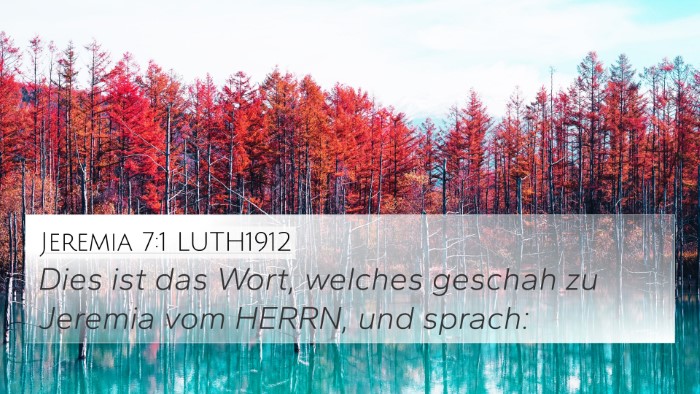 Jeremia 7:1 LUTH1912 Bible Verse Image