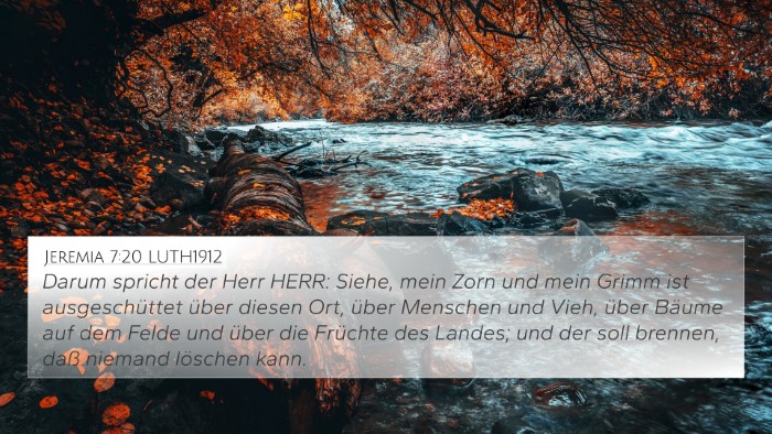 Jeremia 7:20 LUTH1912 Bible Verse Image
