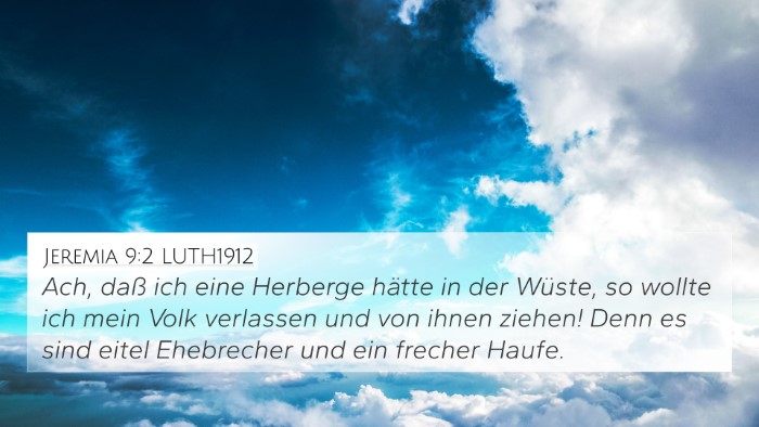 Jeremia 9:2 LUTH1912 Bible Verse Image