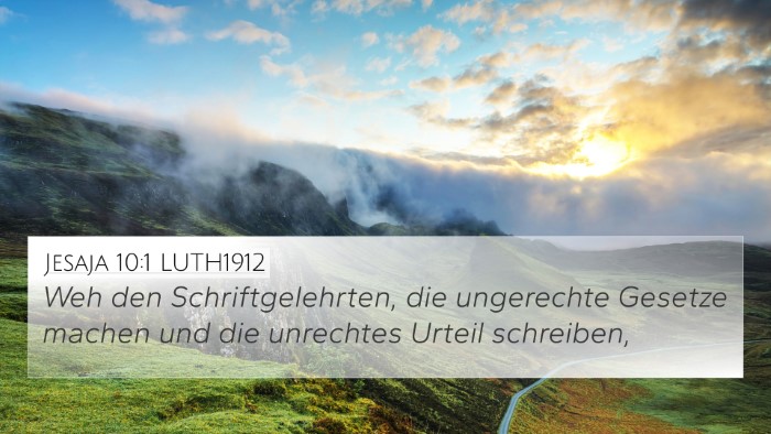 Jesaja 10:1 LUTH1912 Bible Verse Image