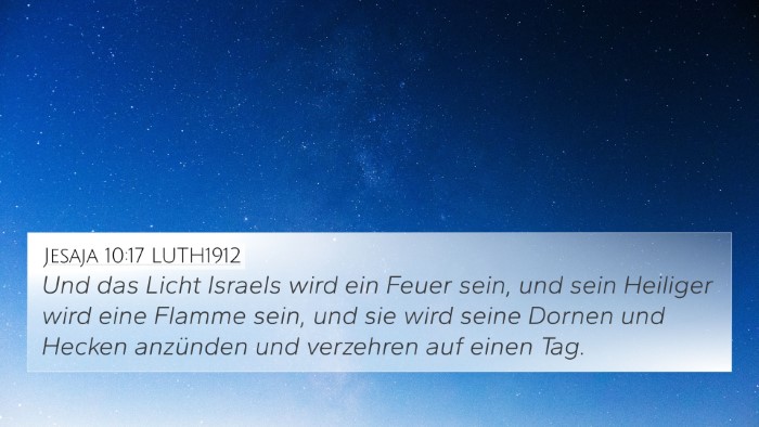 Jesaja 10:17 LUTH1912 Bible Verse Image