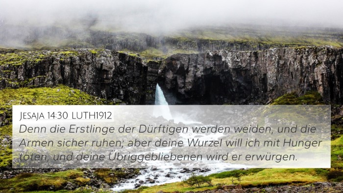 Jesaja 14:30 LUTH1912 Bible Verse Image