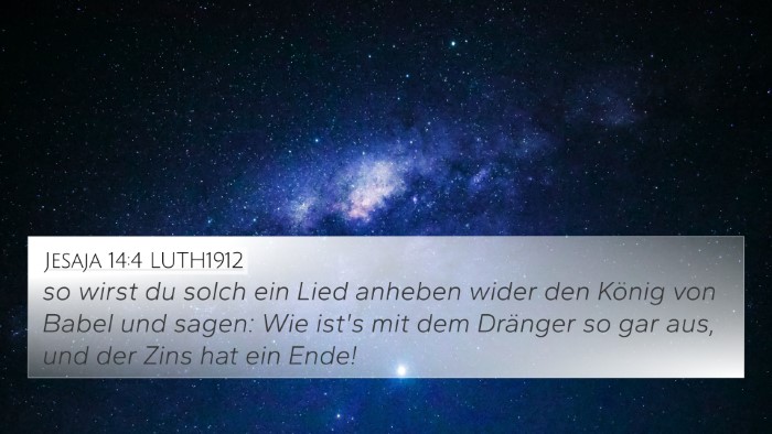 Jesaja 14:4 LUTH1912 Bible Verse Image