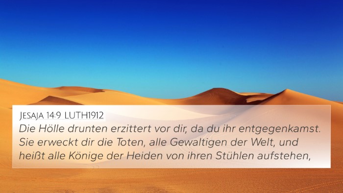 Jesaja 14:9 LUTH1912 Bible Verse Image