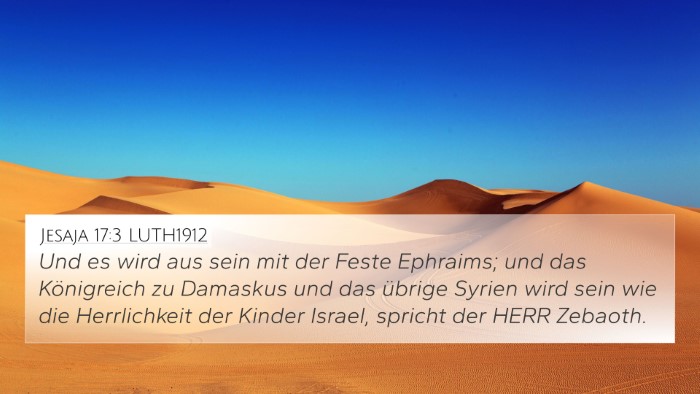 Jesaja 17:3 LUTH1912 Bible Verse Image