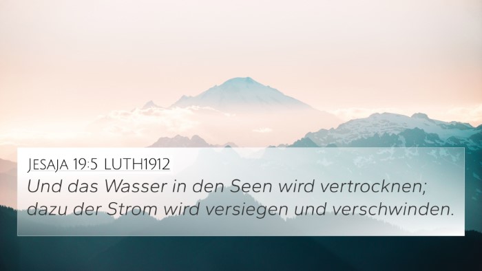 Jesaja 19:5 LUTH1912 Bible Verse Image