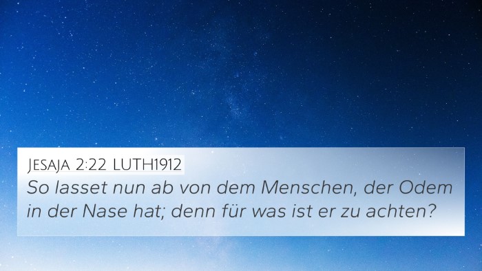 Jesaja 2:22 LUTH1912 Bible Verse Image