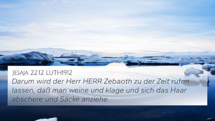 Jesaja 22:12 LUTH1912 Bible Verse Image
