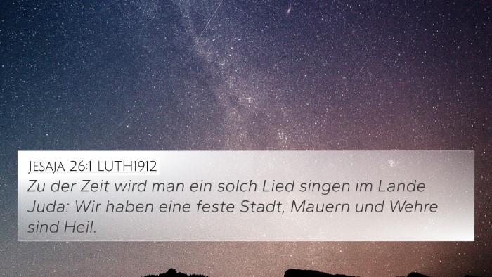 Jesaja 26:1 LUTH1912 Bible Verse Image