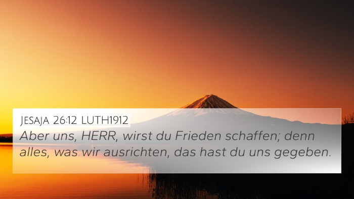 Jesaja 26:12 LUTH1912 Bible Verse Image