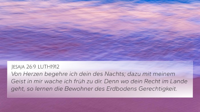 Jesaja 26:9 LUTH1912 Bible Verse Image