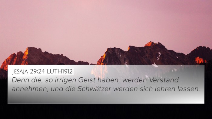 Jesaja 29:24 LUTH1912 Bible Verse Image