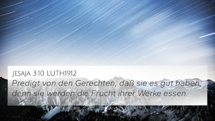 Jesaja 3:10 LUTH1912 Bible Verse Image