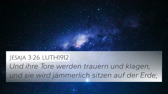 Jesaja 3:26 LUTH1912 Bible Verse Image