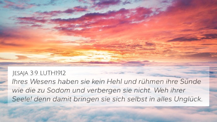 Jesaja 3:9 LUTH1912 Bible Verse Image