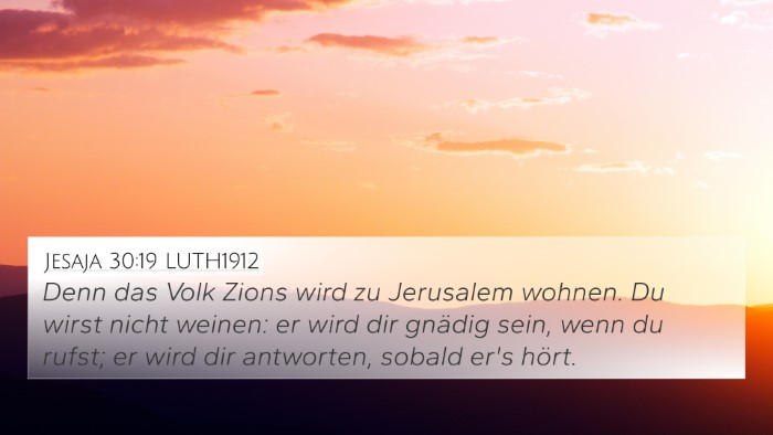 Jesaja 30:19 LUTH1912 Bible Verse Image
