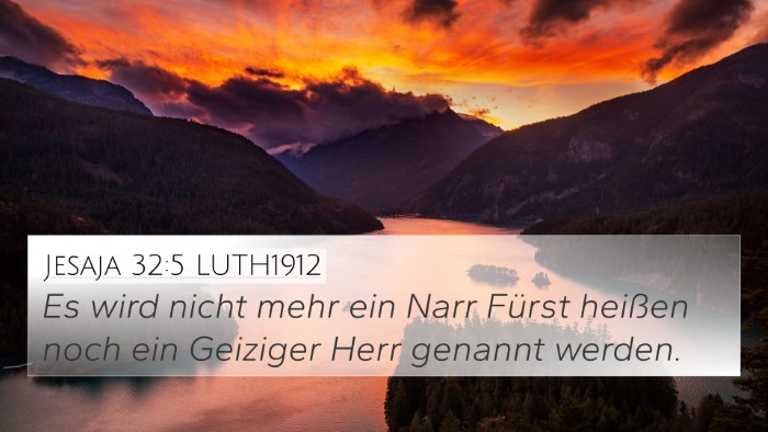 Jesaja 32:5 LUTH1912 Bible Verse Image