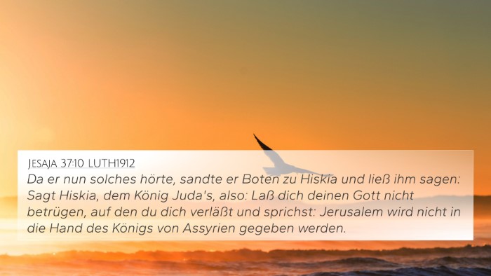Jesaja 37:10 LUTH1912 Bible Verse Image