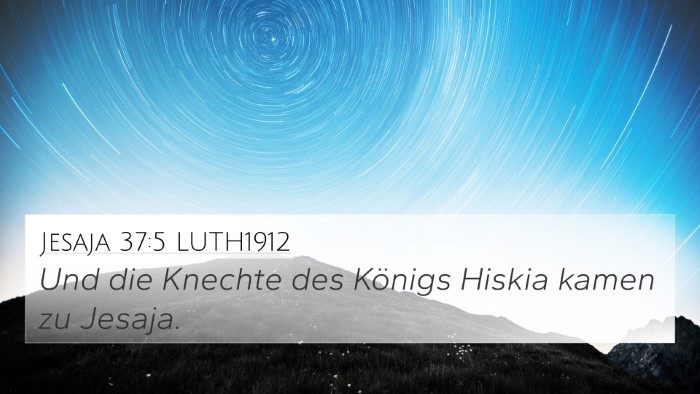 Jesaja 37:5 LUTH1912 4K Wallpaper - Und die Knechte des Königs Hiskia kamen zu - 4K Wallpaper Bible Verse