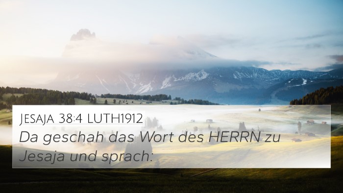 Jesaja 38:4 LUTH1912 4K Wallpaper - Da geschah das Wort des HERRN zu Jesaja und - 4K Wallpaper Bible Verse