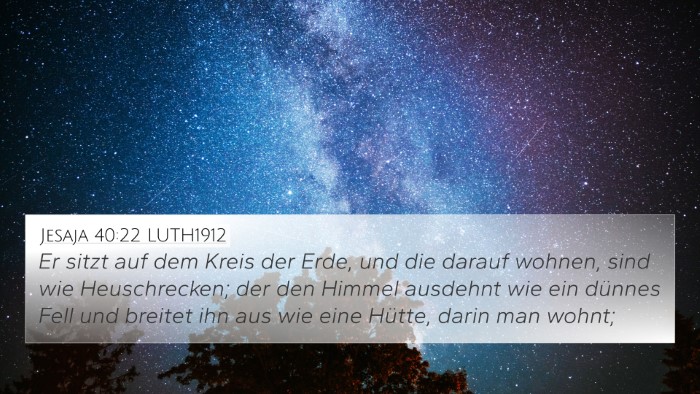 Jesaja 40:22 LUTH1912 Bible Verse Image