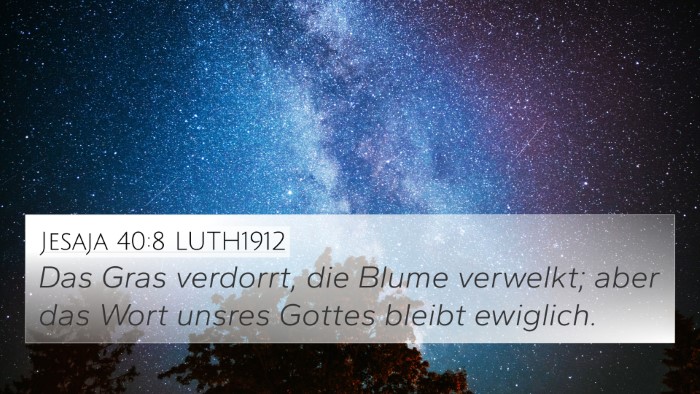 Jesaja 40:8 LUTH1912 Bible Verse Image