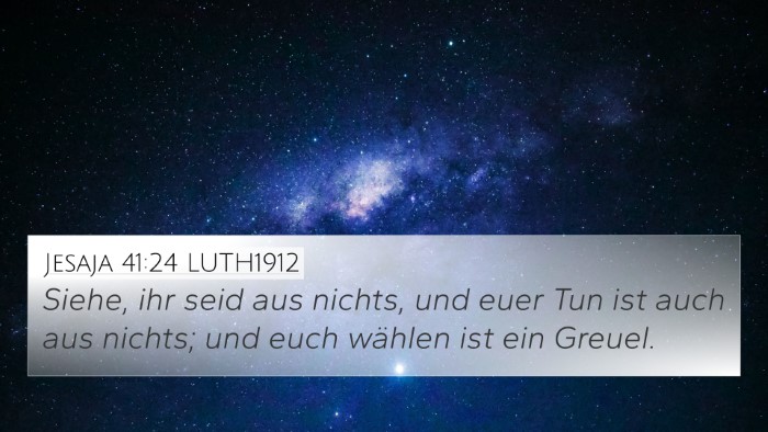 Jesaja 41:24 LUTH1912 Bible Verse Image